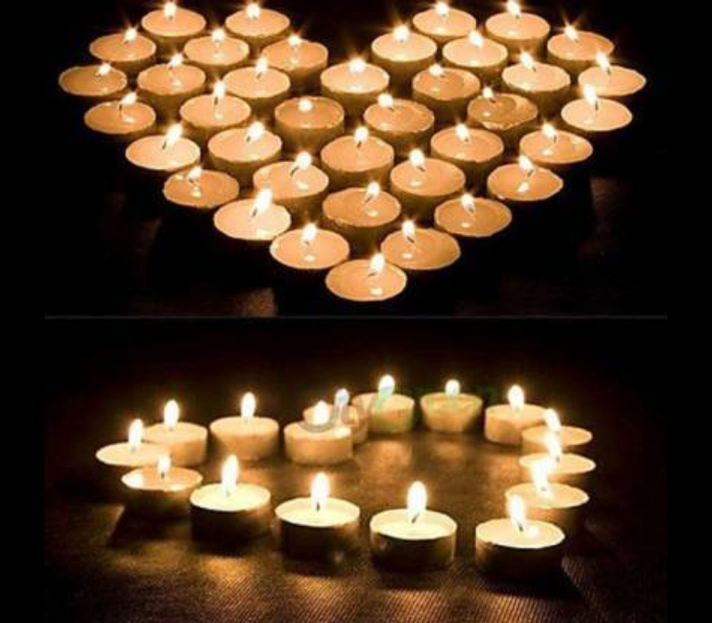 Pack of 12/24 Realistic LED Flameless Tea Light Candles - Battery Operated