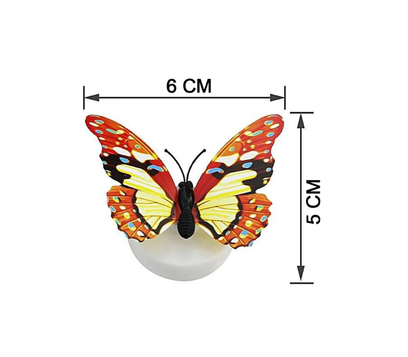 Decorative 3D Butterfly LED Night Lights - Color Changing Adhesive Wall Decor